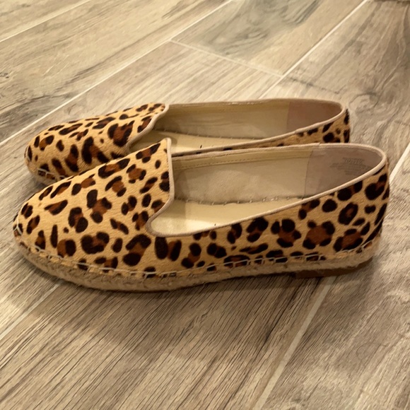 Sole Society leopard slip on espadrilles. Side 7 - Picture 1 of 8
